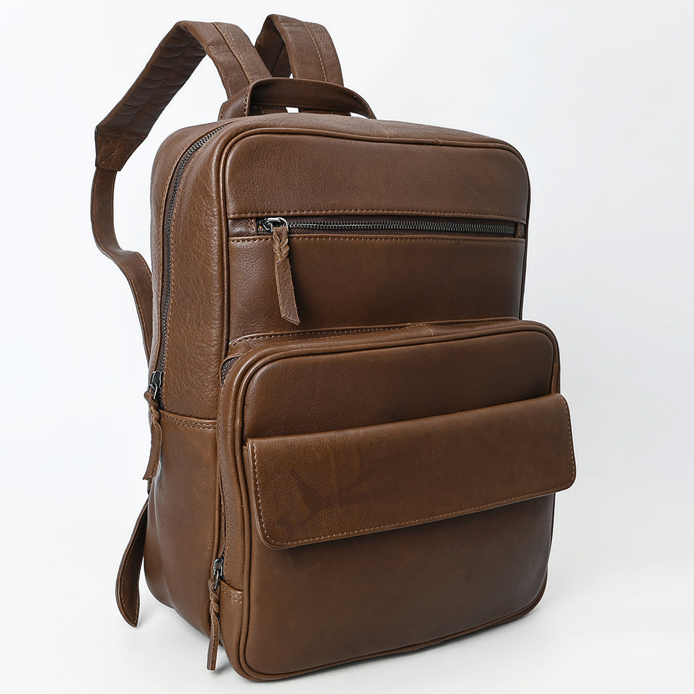 ADBGM391 Leather Backpack - Structured Full-Grain Western Travel & Work Bag