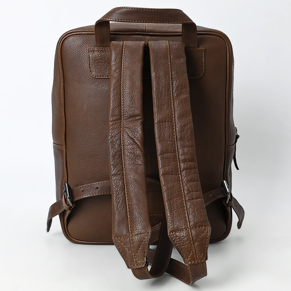 ADBGM391 Leather Backpack - Structured Full-Grain Western Travel & Work Bag