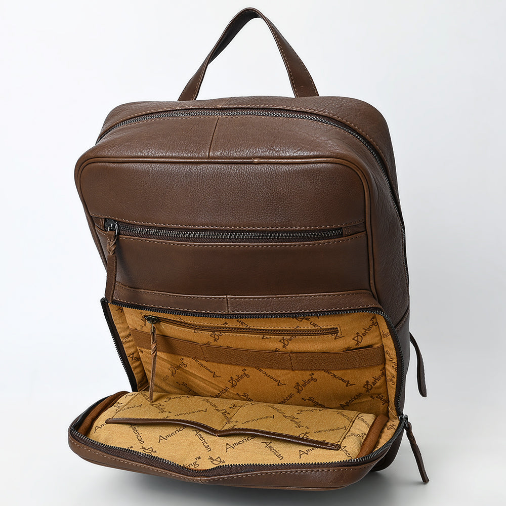 ADBGM391 Leather Backpack - Structured Full-Grain Western Travel & Work Bag