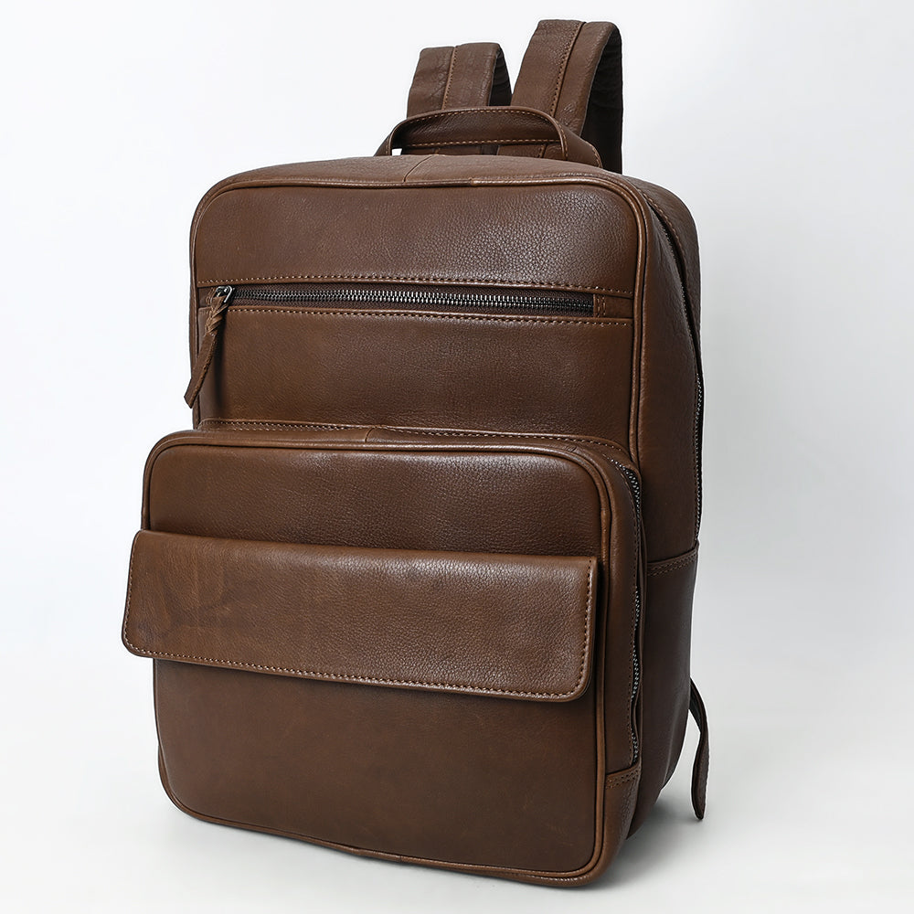 ADBGM391 Leather Backpack - Structured Full-Grain Western Travel & Work Bag