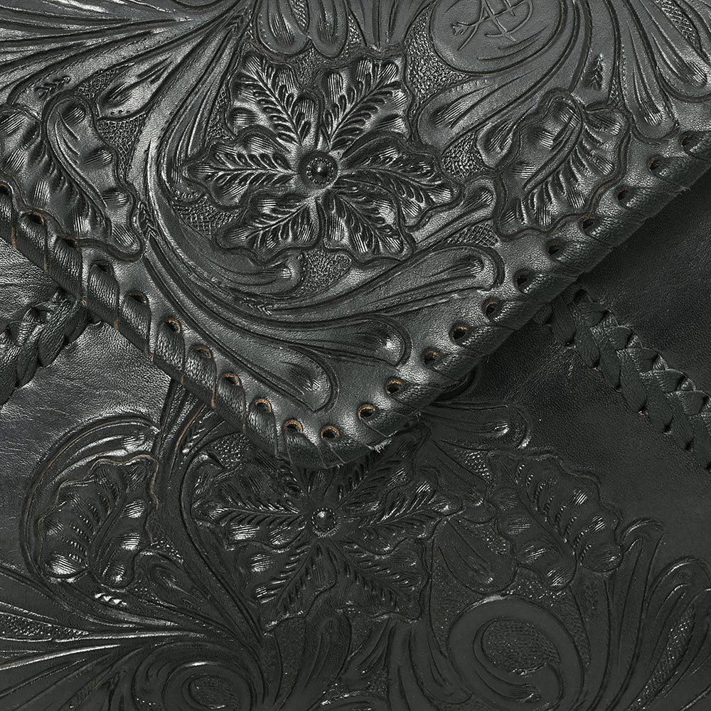 ADBG1109 American Darling Hand-Tooled Genuine Leather Western Envelope Bag - Floral Carved Crossbody
