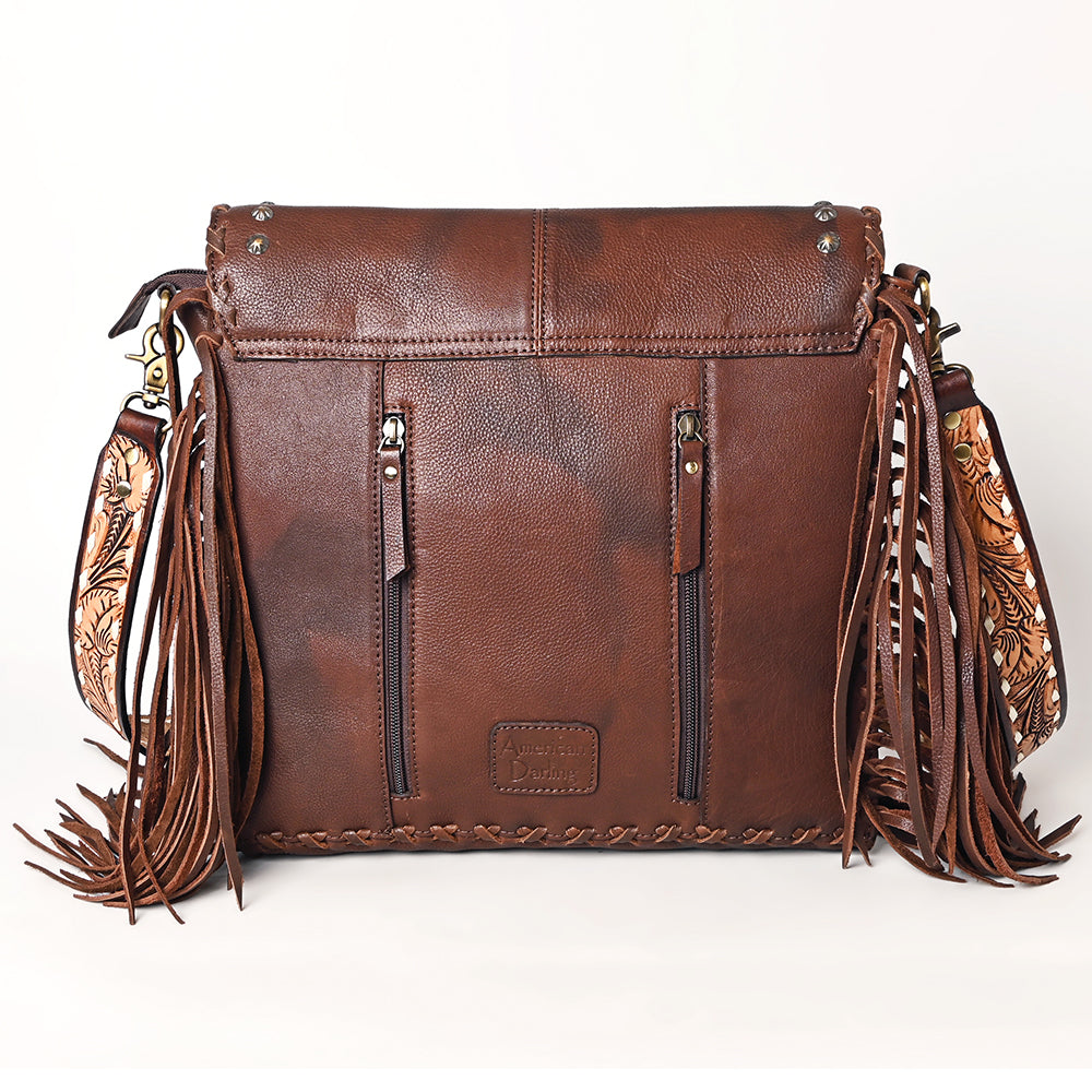 ADBGA526 American Darling Western Leather Hand Woven Saddle Blanket Cross body Bag