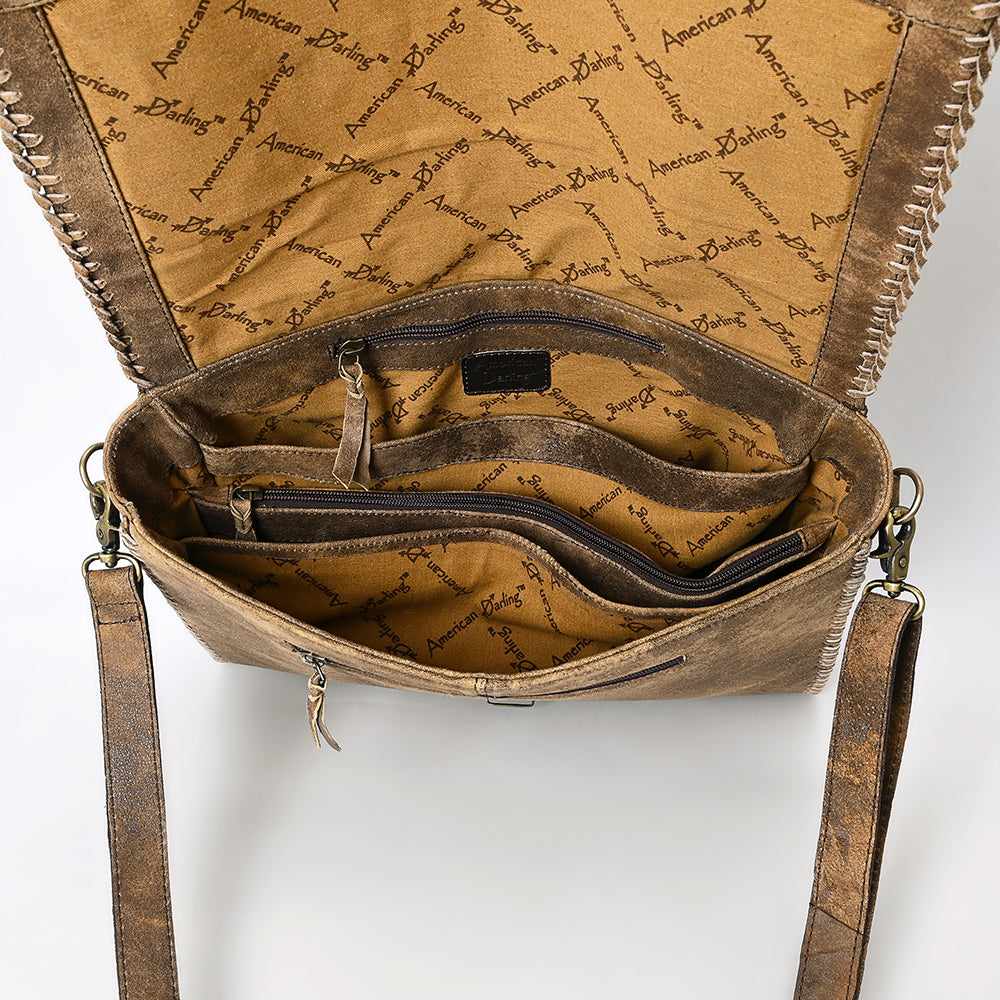 ADBGA535 American Darling Leather Briefcase Western Vintage Business Bag