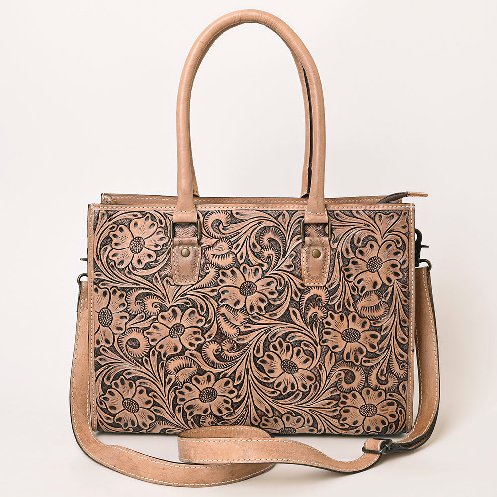 ADBG1158 American Darling Floral Tooled Leather Tote | Western Crossbody Bag