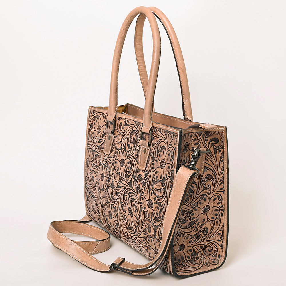 ADBG1158 American Darling Floral Tooled Leather Tote | Western Crossbody Bag