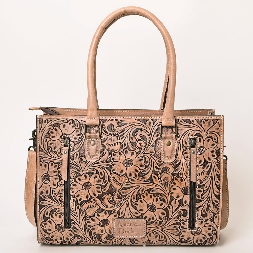 ADBG1158 American Darling Floral Tooled Leather Tote | Western Crossbody Bag