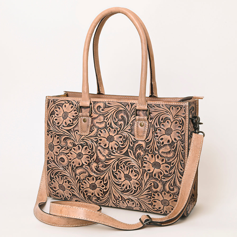 ADBG1158 American Darling Floral Tooled Leather Tote | Western Crossbody Bag