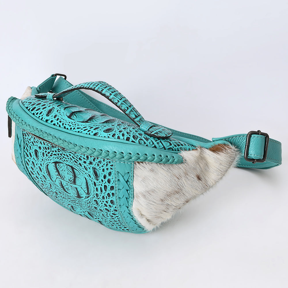 ADBG1441 American Darling Handcrafted Western Leather Fanny Pack - Hair-On Cowhide Genuine Leather