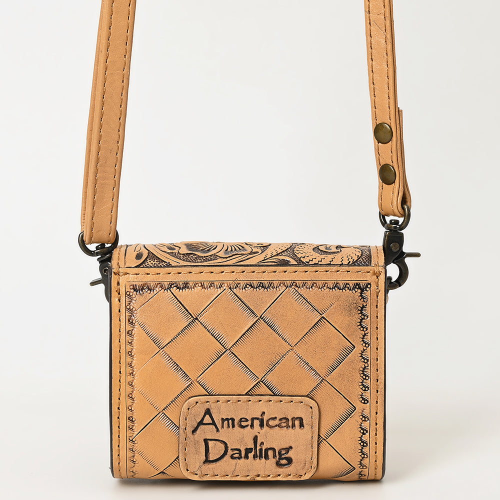 ADBG1444 American Darling Hand Tooled Genuine Leather Western Wallet Bag for Everyday Carry