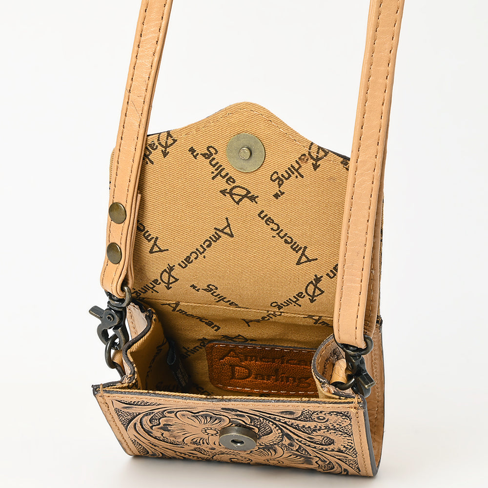 ADBG1444 American Darling Hand Tooled Genuine Leather Western Wallet Bag for Everyday Carry
