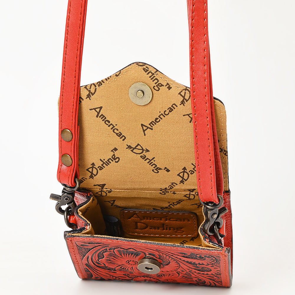 ADBG1444 American Darling Hand Tooled Genuine Leather Western Wallet Bag for Everyday Carry