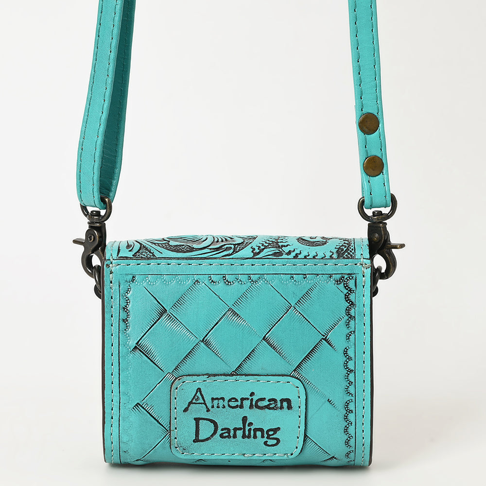 ADBG1444 American Darling Hand Tooled Genuine Leather Western Wallet Bag for Everyday Carry