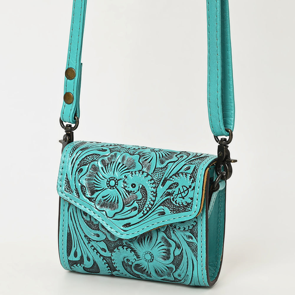 ADBG1444 American Darling Hand Tooled Genuine Leather Western Wallet Bag for Everyday Carry