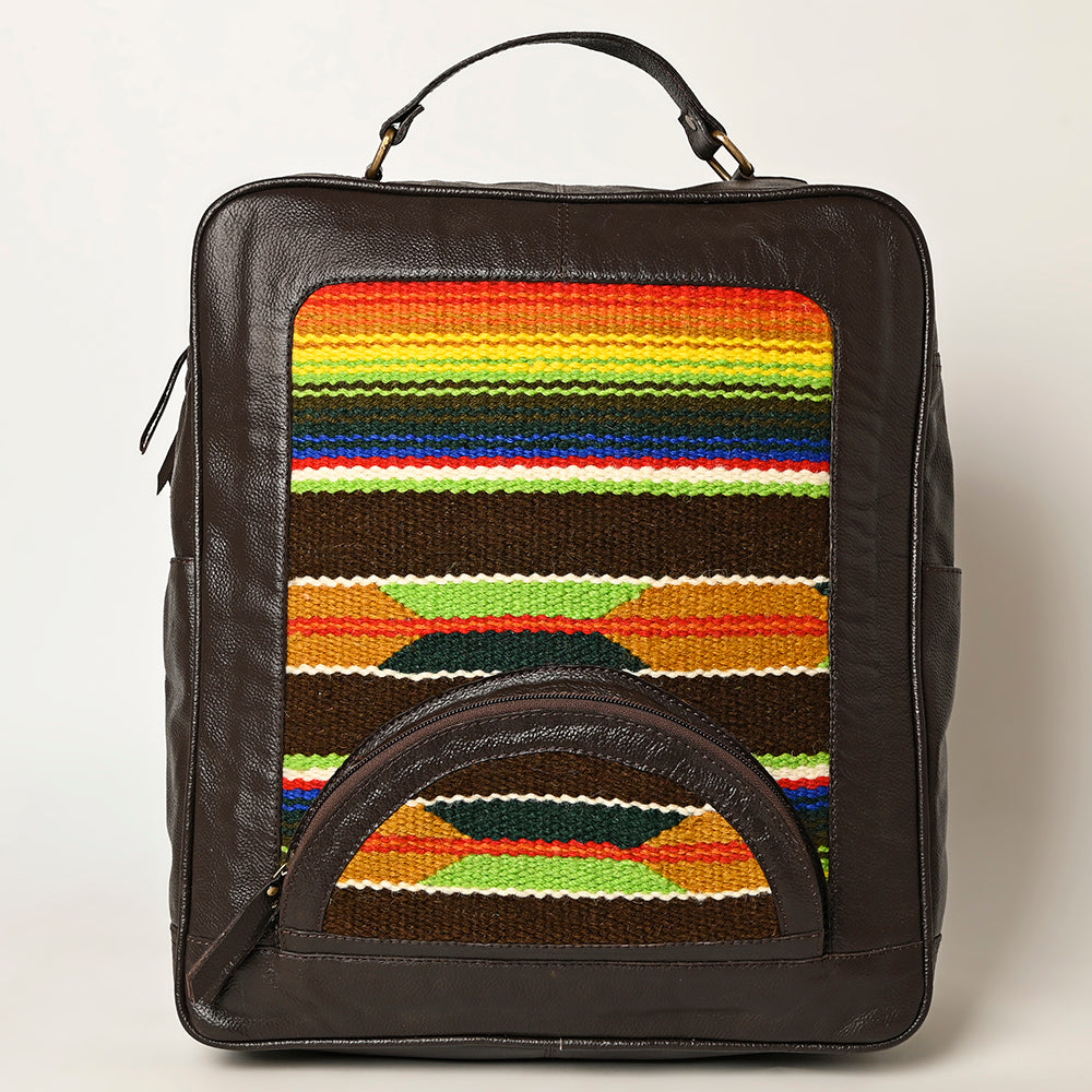 OHA138  Backpack Saddle Blanket Genuine Leather Western Women Bag | for Laptop School Purse Travel