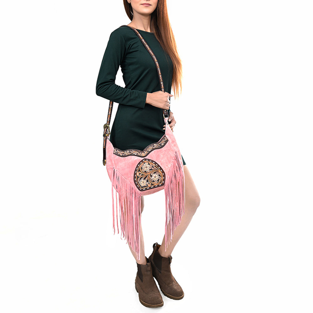 ADBGA419 Genuine Western Leather Hobo Bag Hand Tooled Cowgirl Purse by American Darling