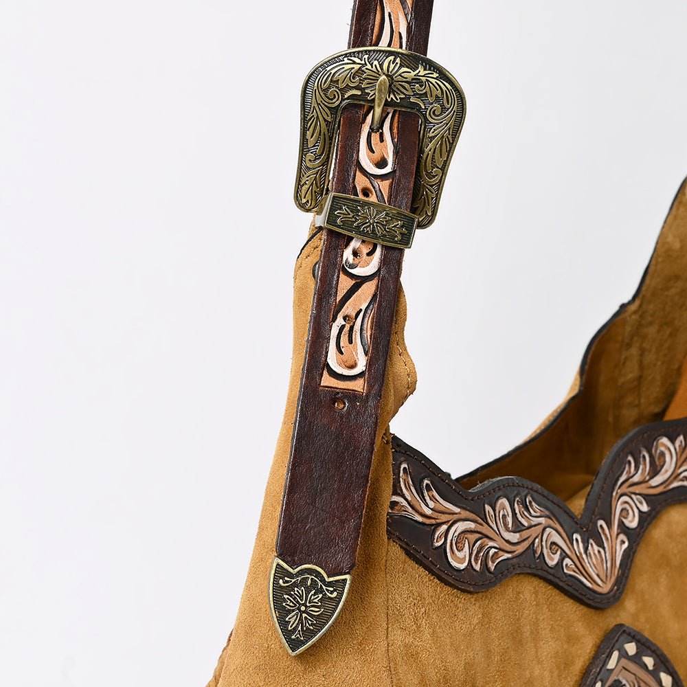 ADBGA419 Genuine Western Leather Hobo Bag Hand Tooled Cowgirl Purse by American Darling