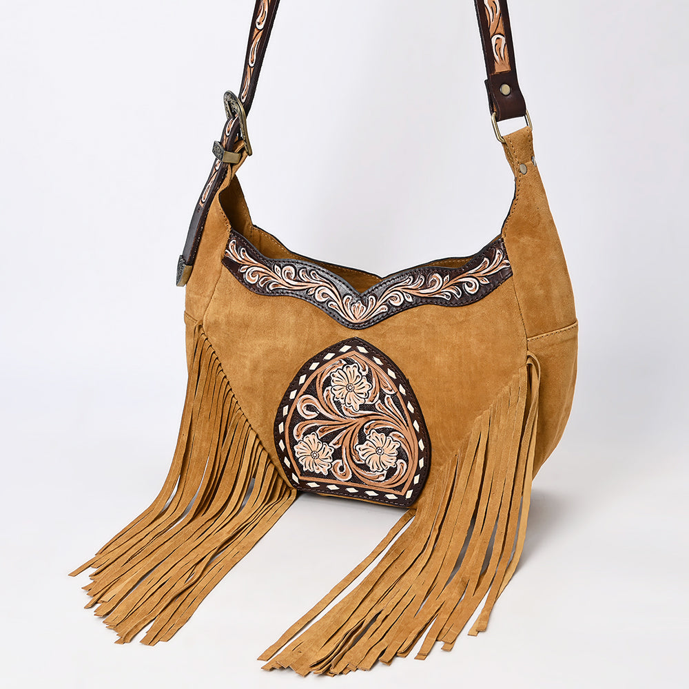 ADBGA419 Genuine Western Leather Hobo Bag Hand Tooled Cowgirl Purse by American Darling