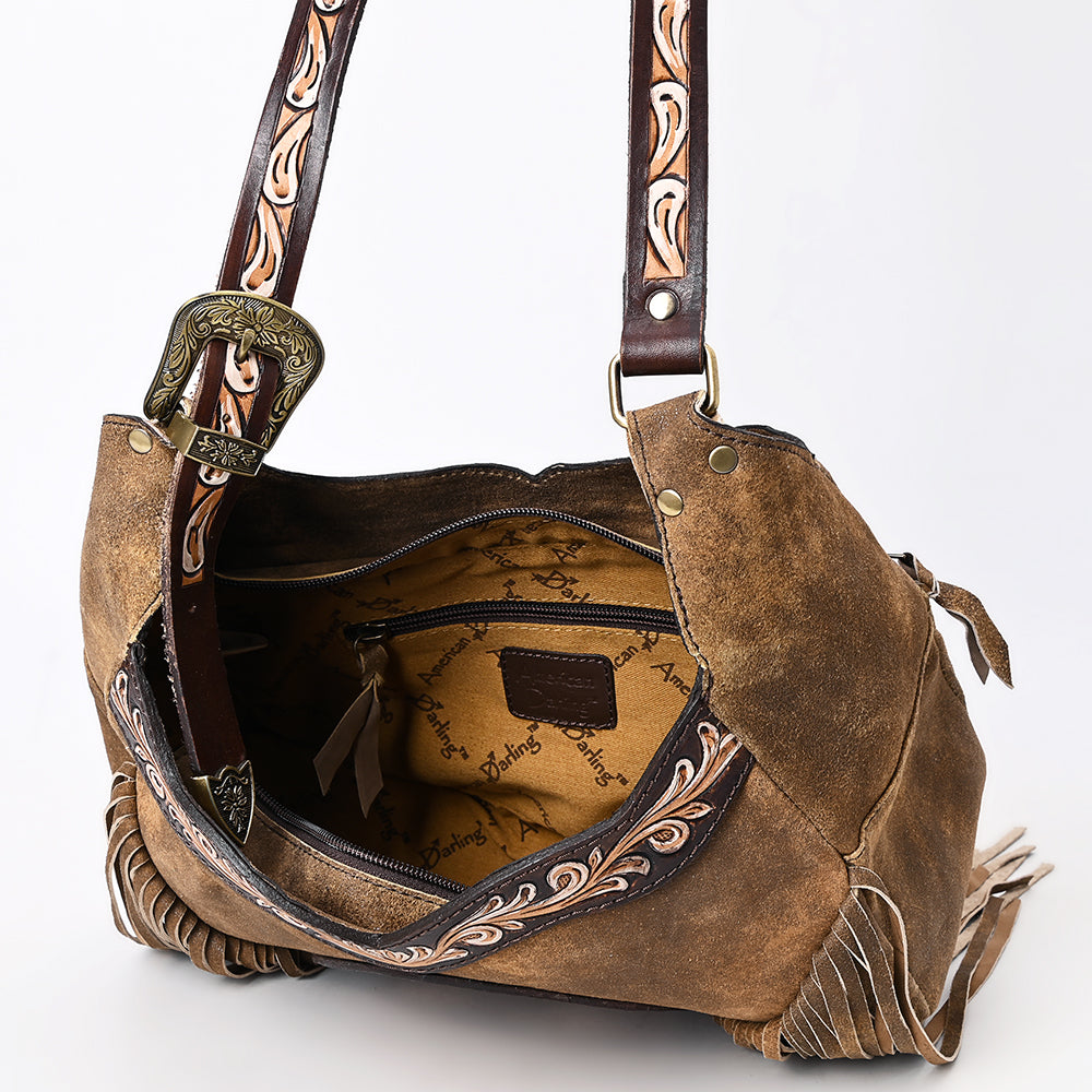ADBGA419 Genuine Western Leather Hobo Bag Hand Tooled Cowgirl Purse by American Darling