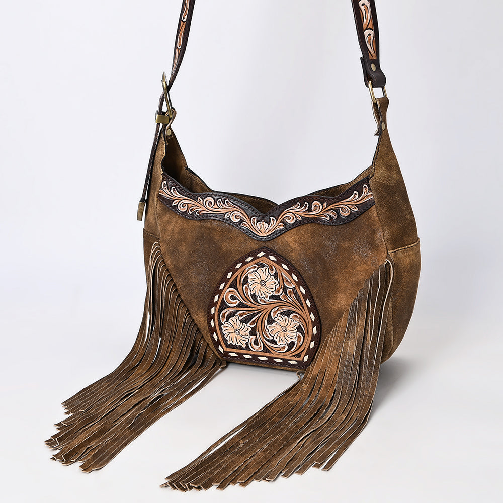 ADBGA419 Genuine Western Leather Hobo Bag Hand Tooled Cowgirl Purse by American Darling