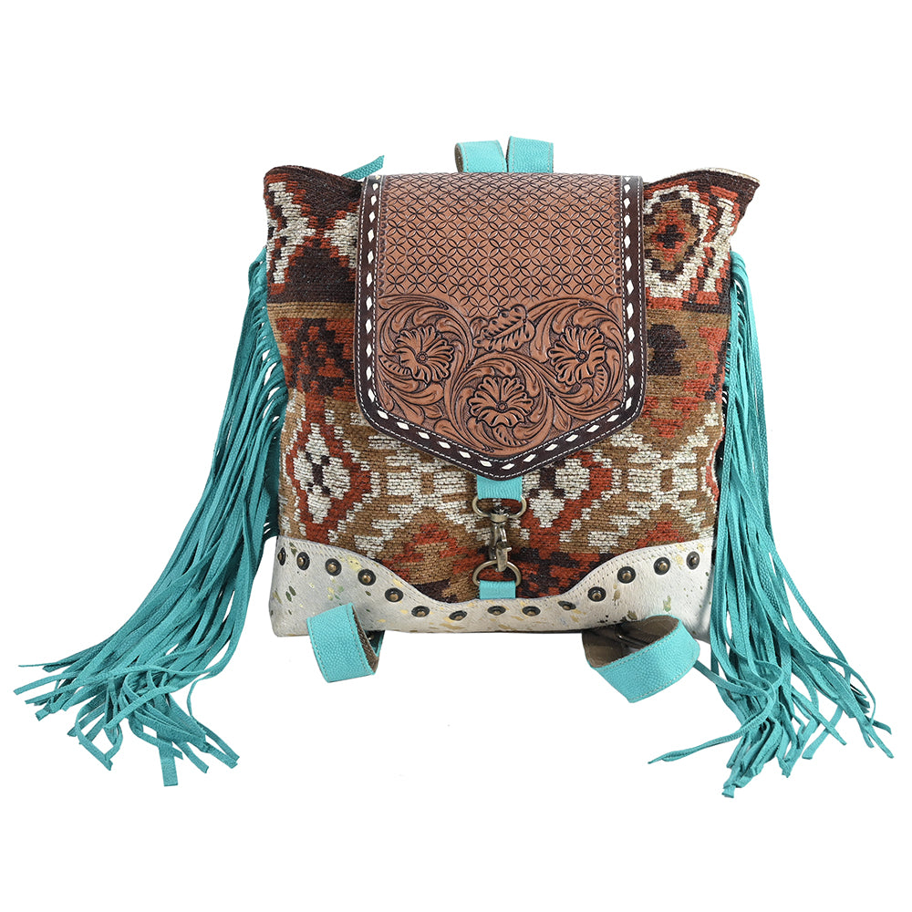 LC-OHV377 Backpack Upcycled Canvas Ladies Bag