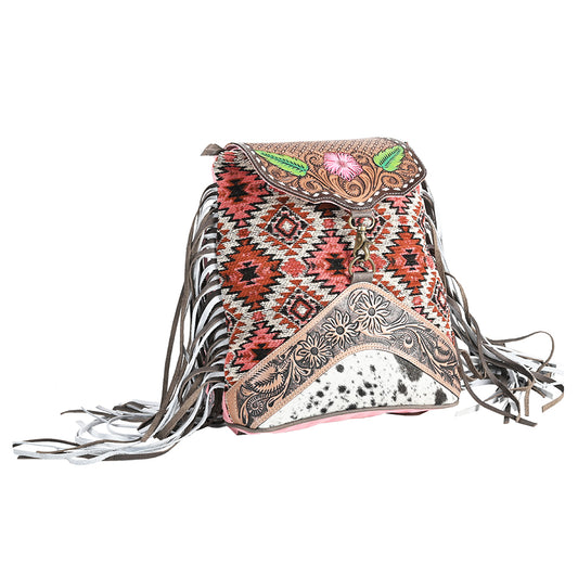 OHV385 Backpack Upcycled Canvas Ladies Bag