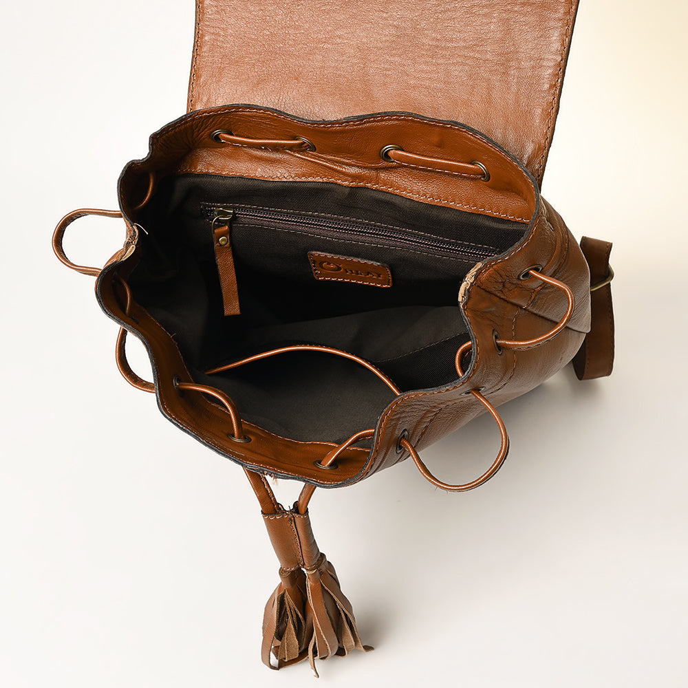 OHA139 Backpack Genuine Leather women bag western Bag