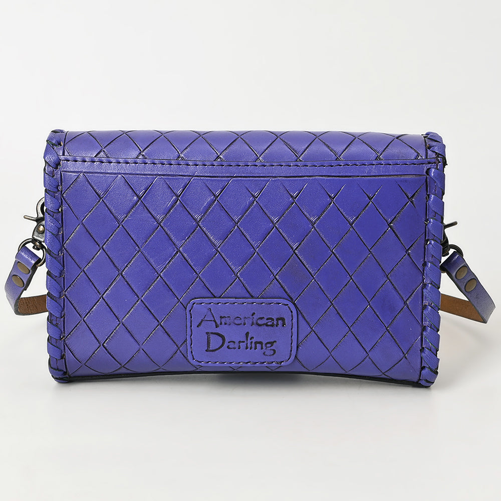 ADBG1133 American Darling Hand Tooled Floral Leather Wallet Bag Western Purse