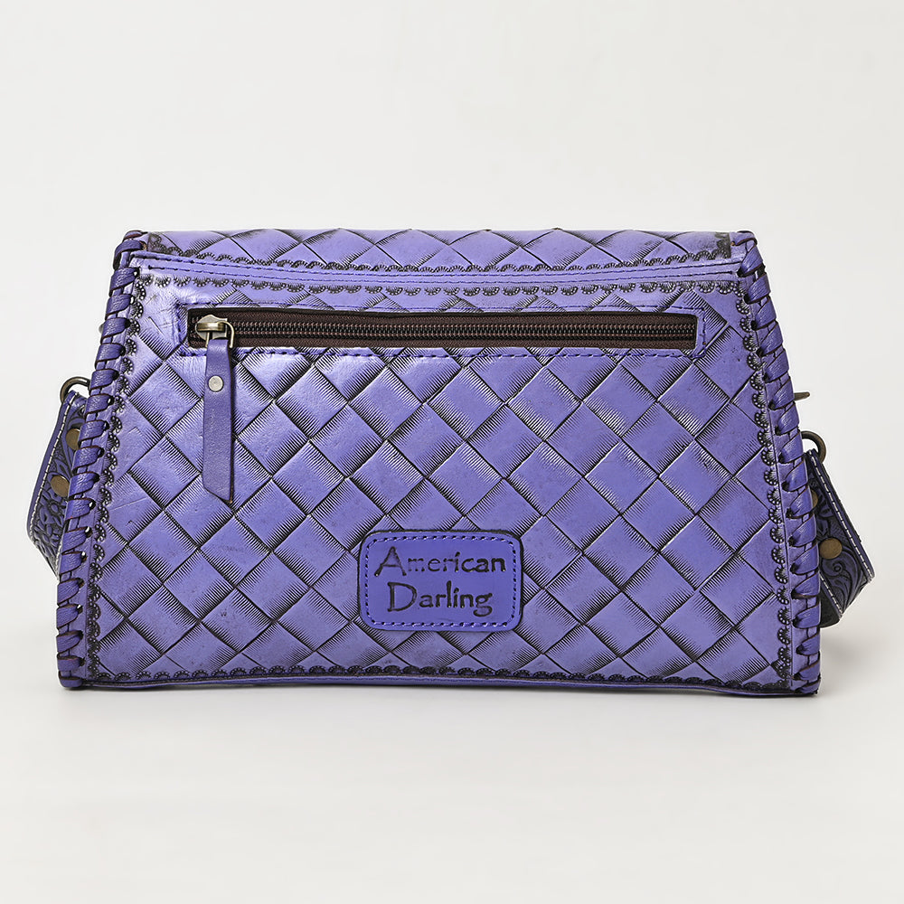 ADBG1137 American Darling Hand Tooled Floral Leather Clutch & Crossbody Purse