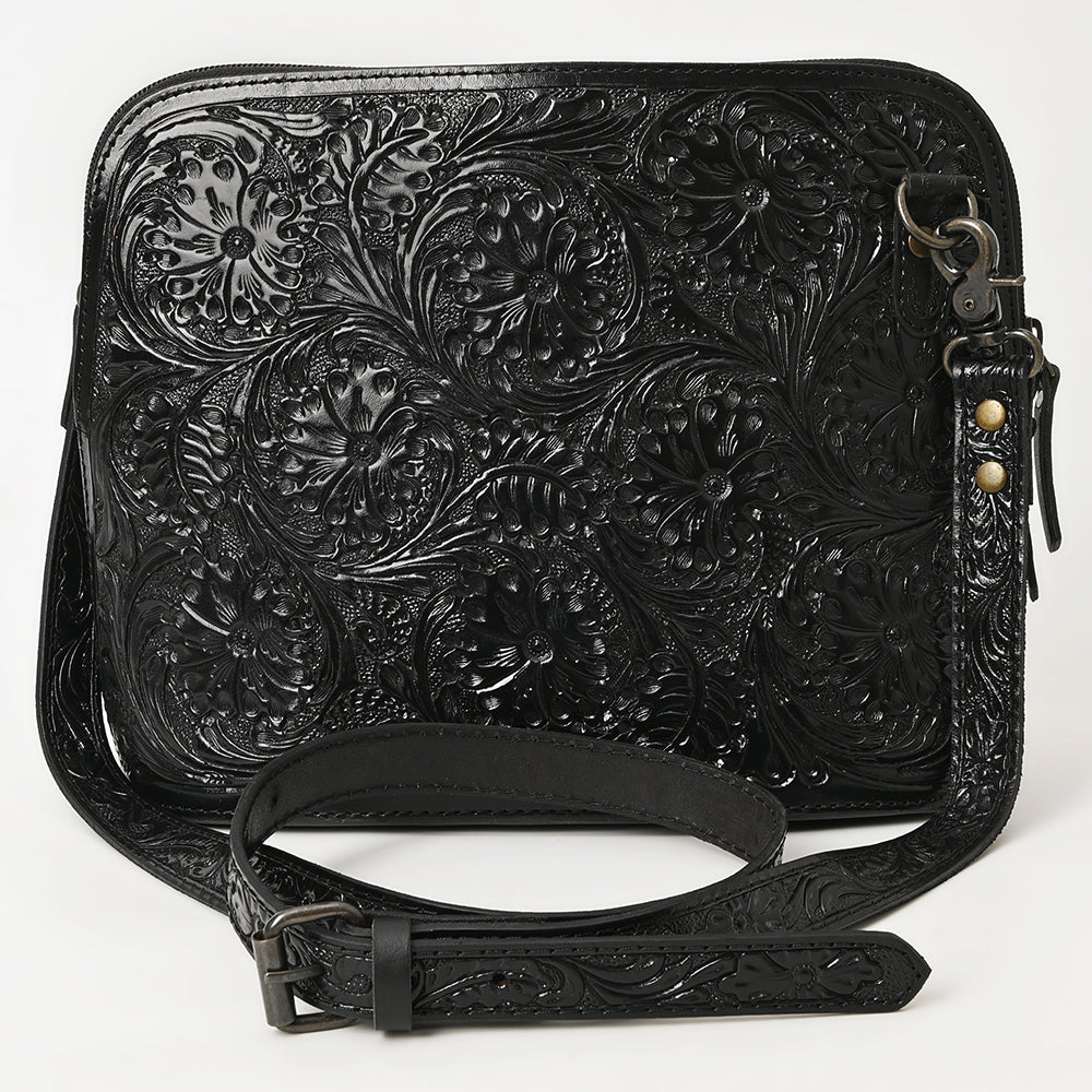 ADBG1138 American Darling Hand Tooled Floral Leather Crossbody Bag Western Purse