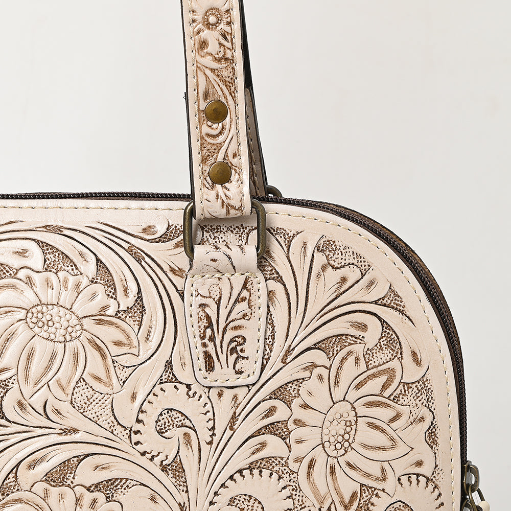 ADBG1139 American Darling Hand Tooled Floral Leather Tote Bag Western Purse