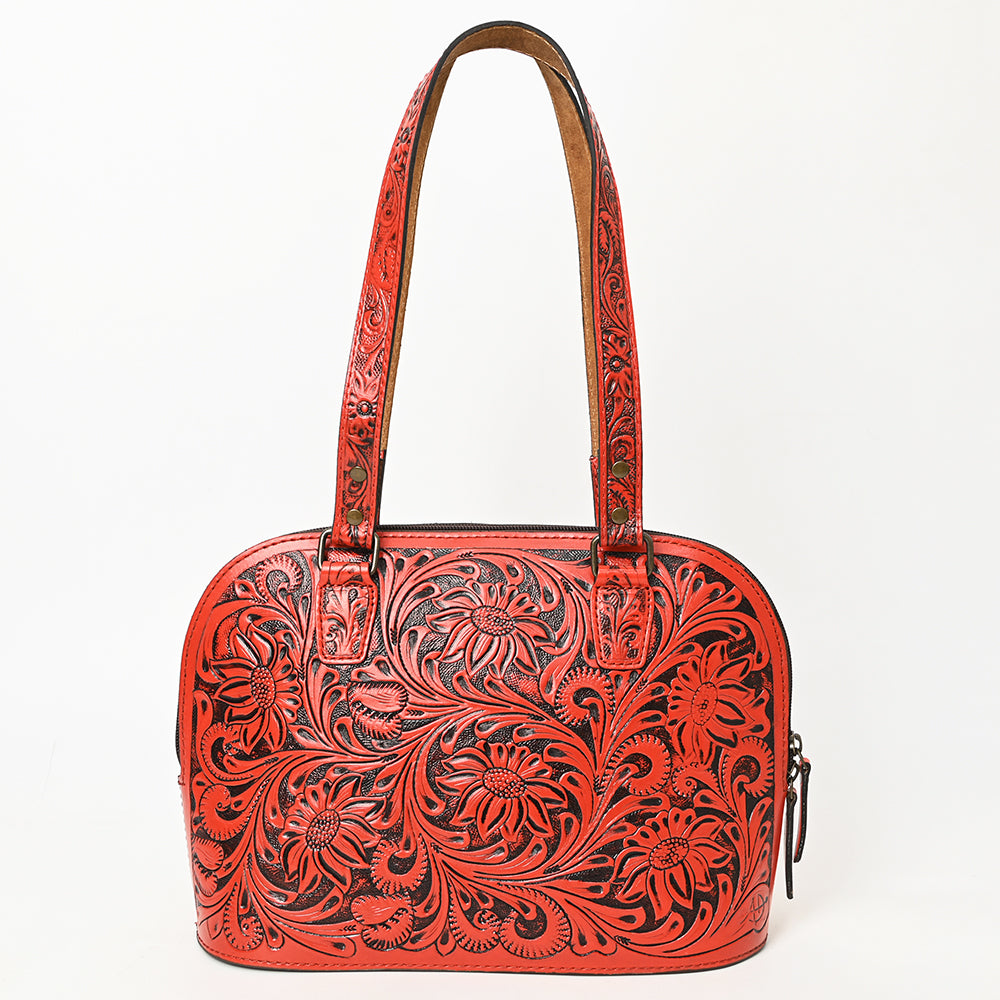 ADBG1139 American Darling Hand Tooled Floral Leather Tote Bag Western Purse