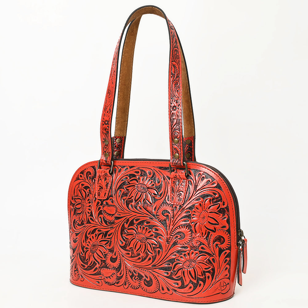 ADBG1139 American Darling Hand Tooled Floral Leather Tote Bag Western Purse