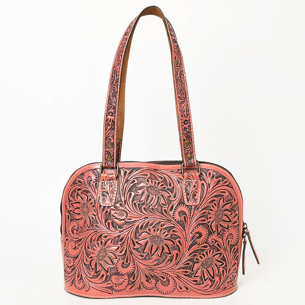 ADBG1139 American Darling Hand Tooled Floral Leather Tote Bag Western Purse