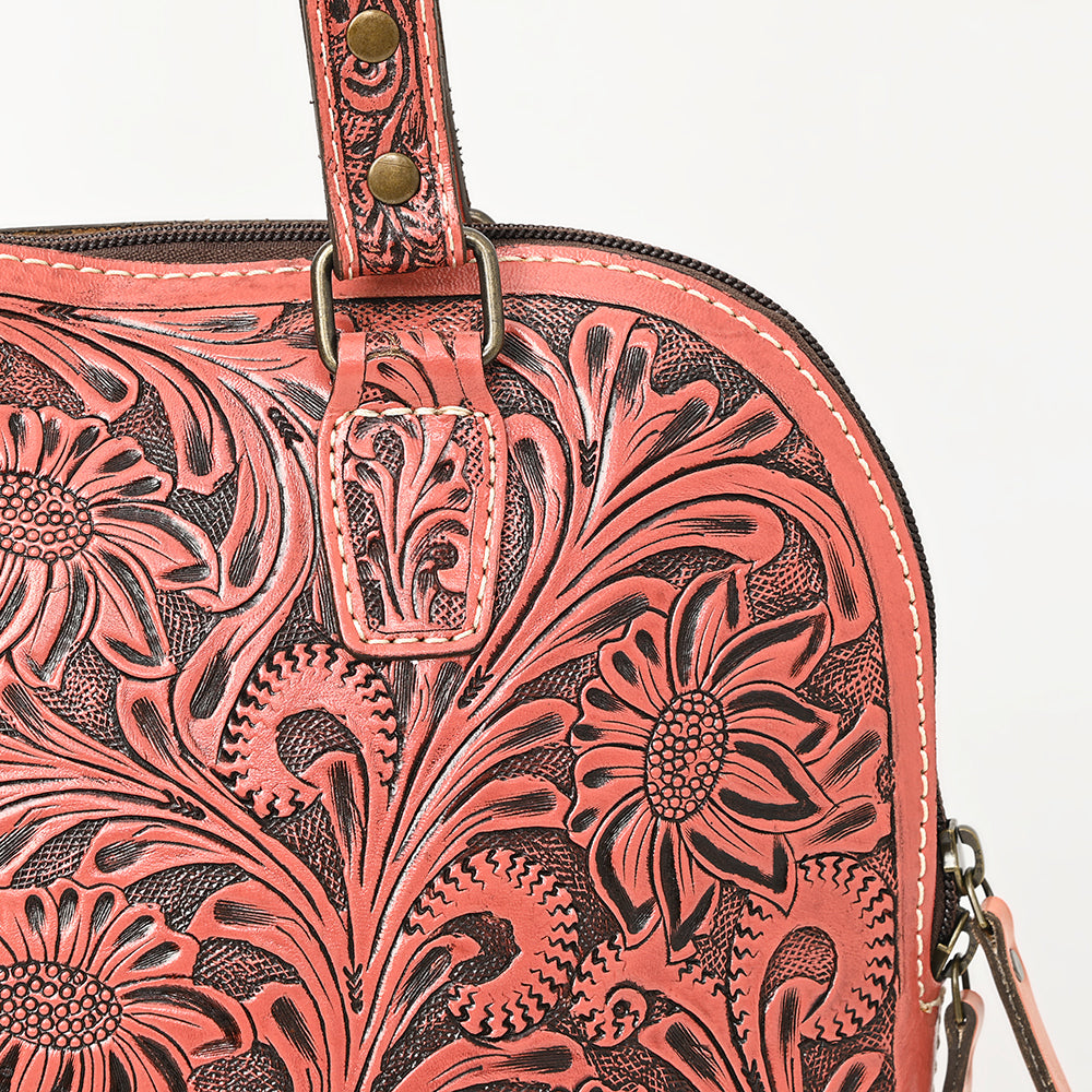 ADBG1139 American Darling Hand Tooled Floral Leather Tote Bag Western Purse