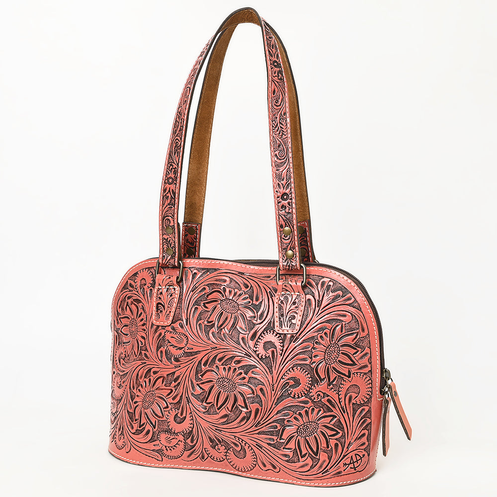 ADBG1139 American Darling Hand Tooled Floral Leather Tote Bag Western Purse