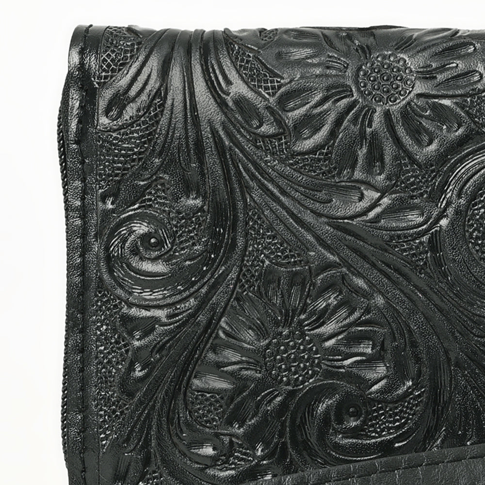 ADBG1140 American Darling Hand-Tooled Western Leather Clutch Bag - Genuine Carved Artisan Womens Wristlet