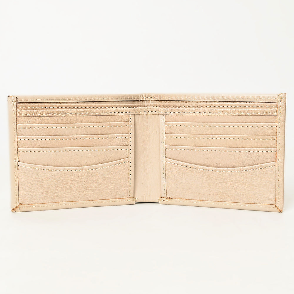 ADBG1236 American Darling Hand Tooled Leather Bifold Wallet | Floral Carved Purse