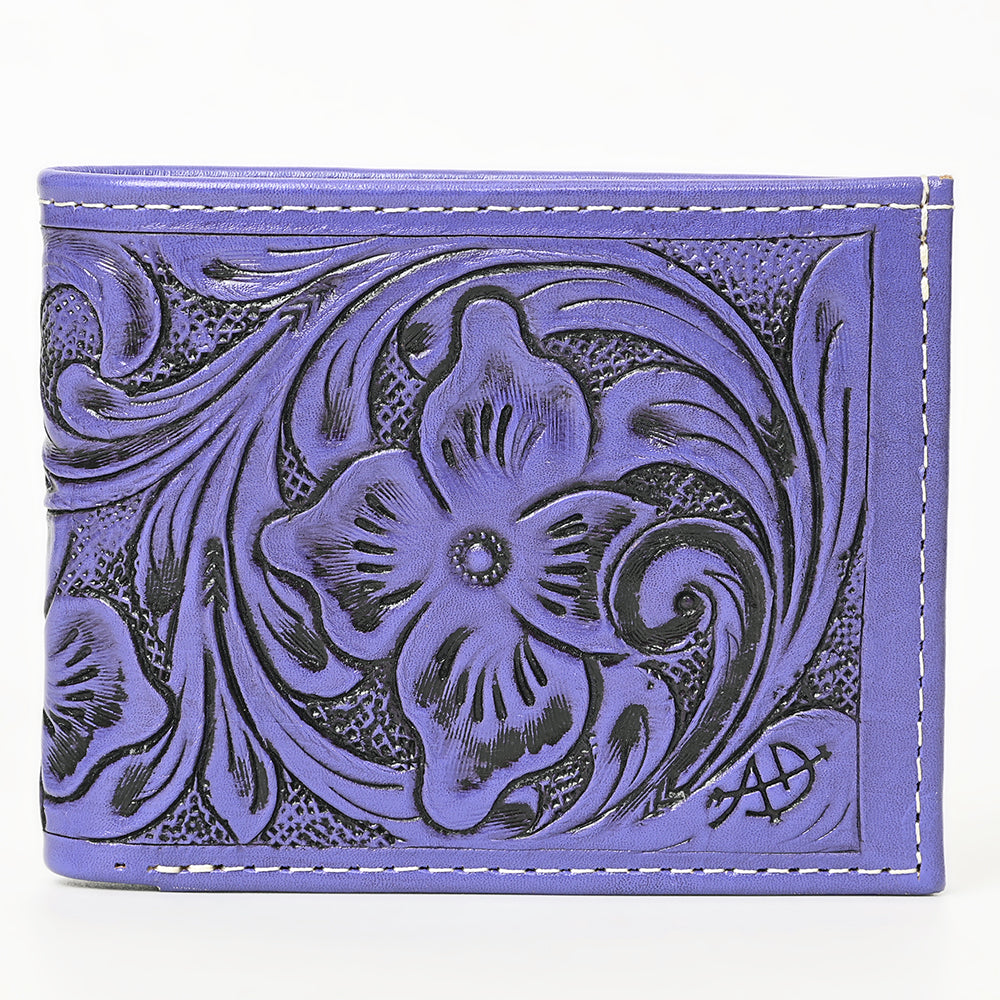 ADBG1236 American Darling Hand Tooled Leather Bifold Wallet | Floral Carved Purse
