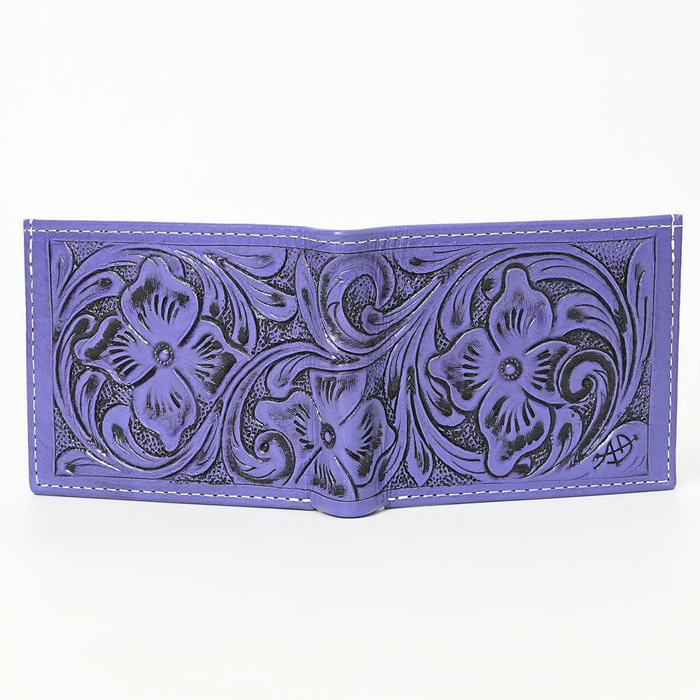 ADBG1236 American Darling Hand Tooled Leather Bifold Wallet | Floral Carved Purse