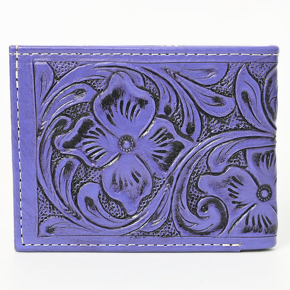 ADBG1236 American Darling Hand Tooled Leather Bifold Wallet | Floral Carved Purse