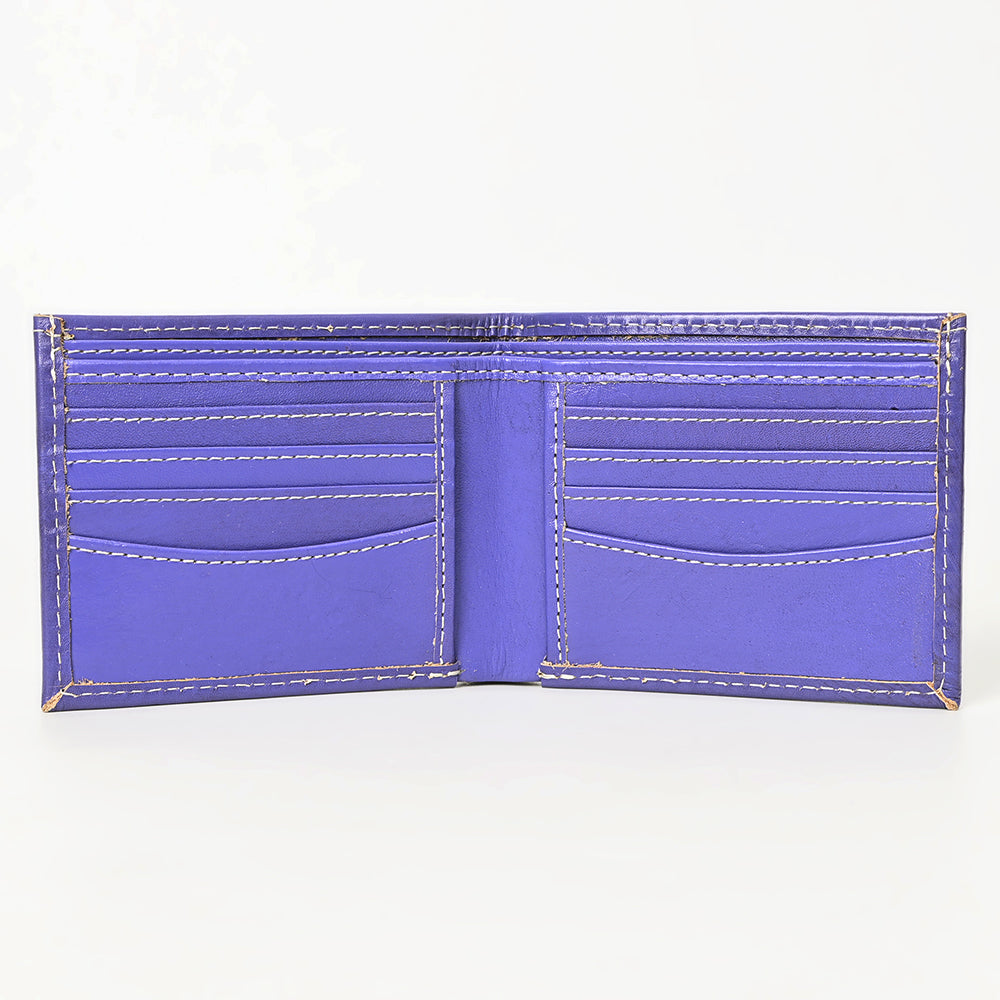 ADBG1236 American Darling Hand Tooled Leather Bifold Wallet | Floral Carved Purse