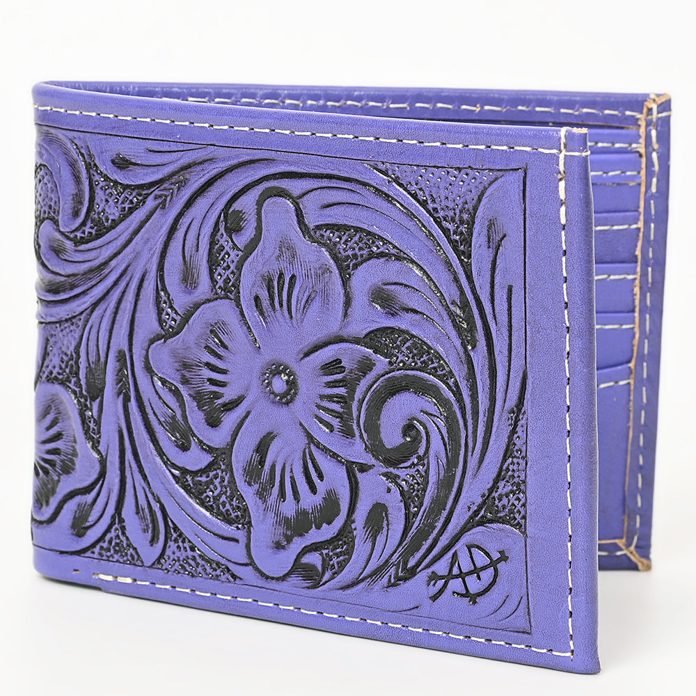 ADBG1236 American Darling Hand Tooled Leather Bifold Wallet | Floral Carved Purse
