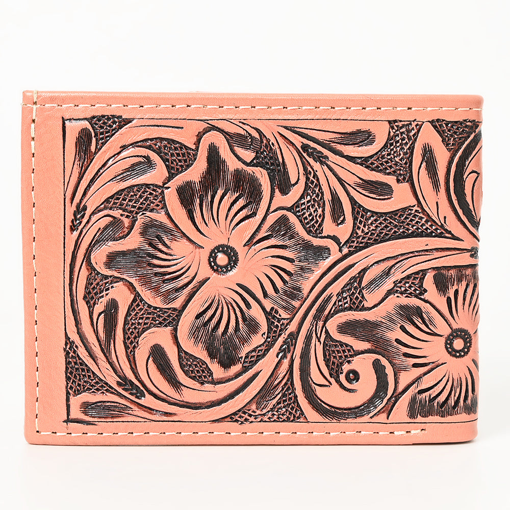 ADBG1236 American Darling Hand Tooled Leather Bifold Wallet | Floral Carved Purse