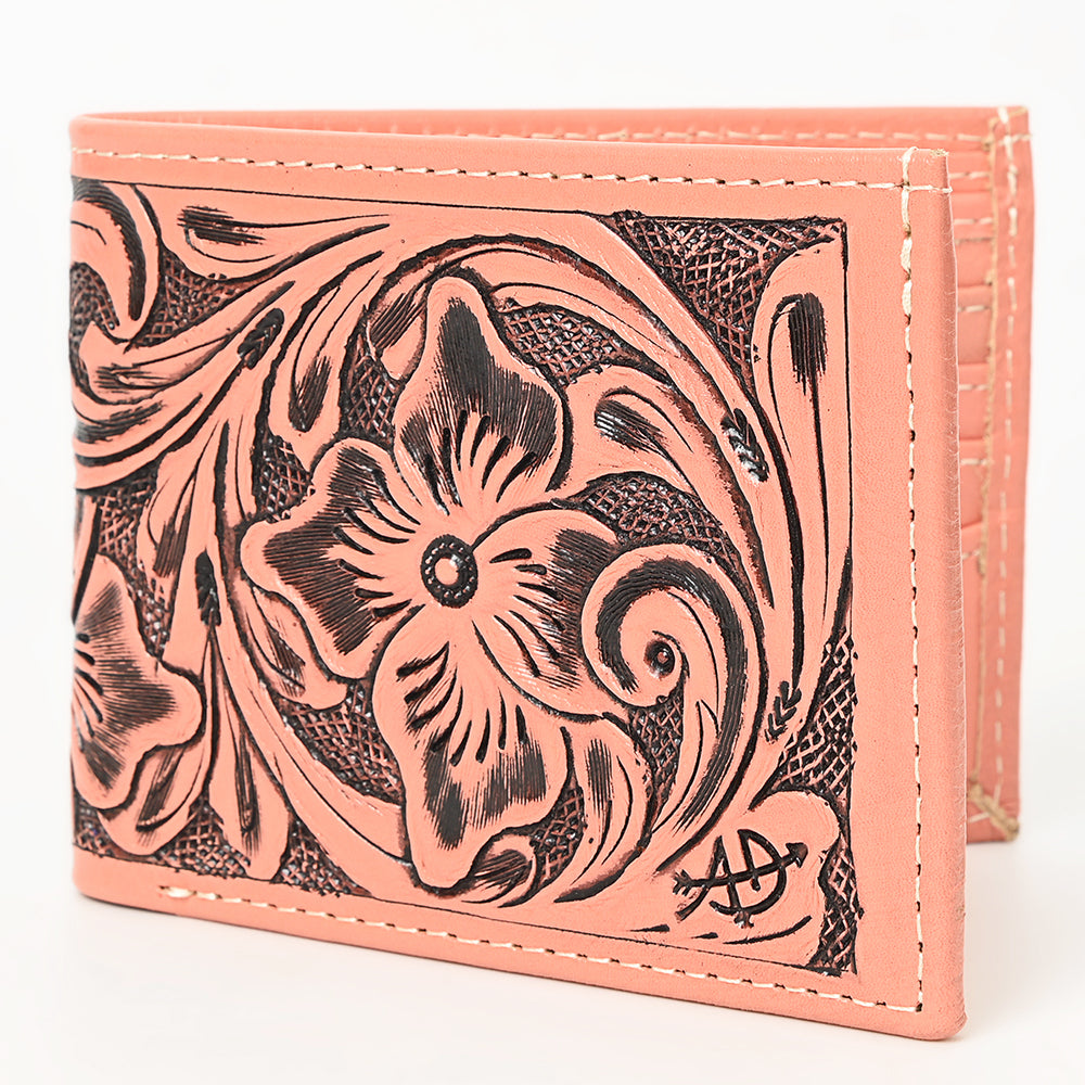 ADBG1236 American Darling Hand Tooled Leather Bifold Wallet | Floral Carved Purse