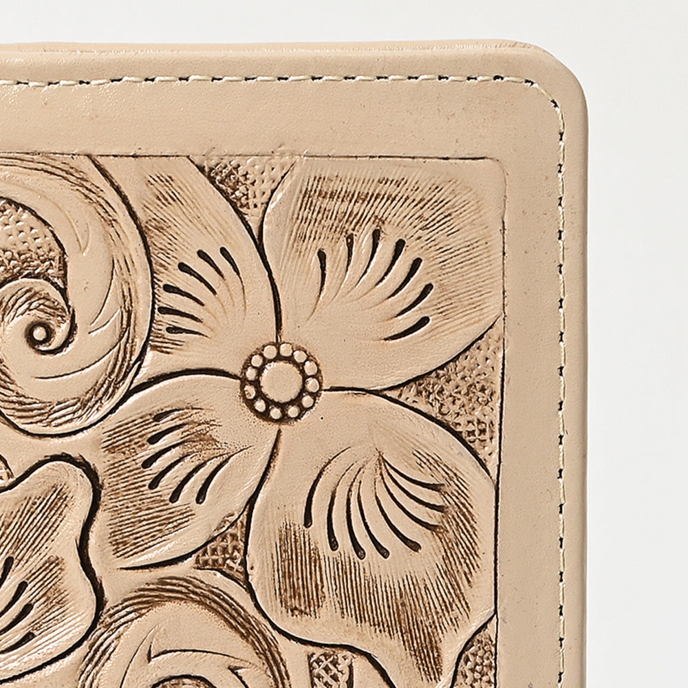 ADBG1269 American Darling Hand-Tooled Genuine Leather Western Wallet Handbag - Floral Carved Women’s Wallet