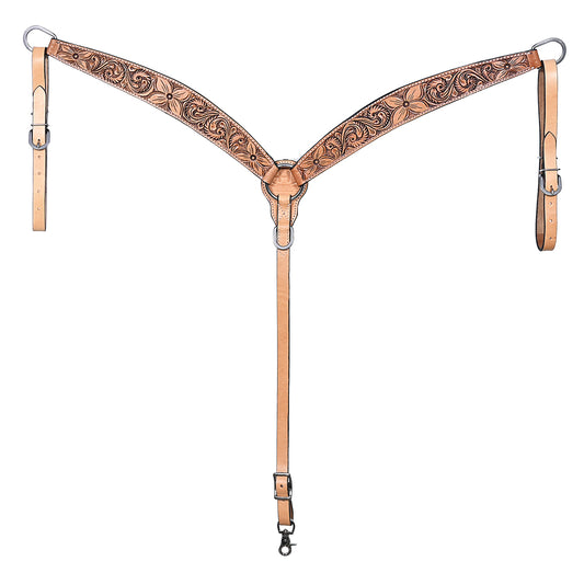 BER408-Western Leather Breast Collar