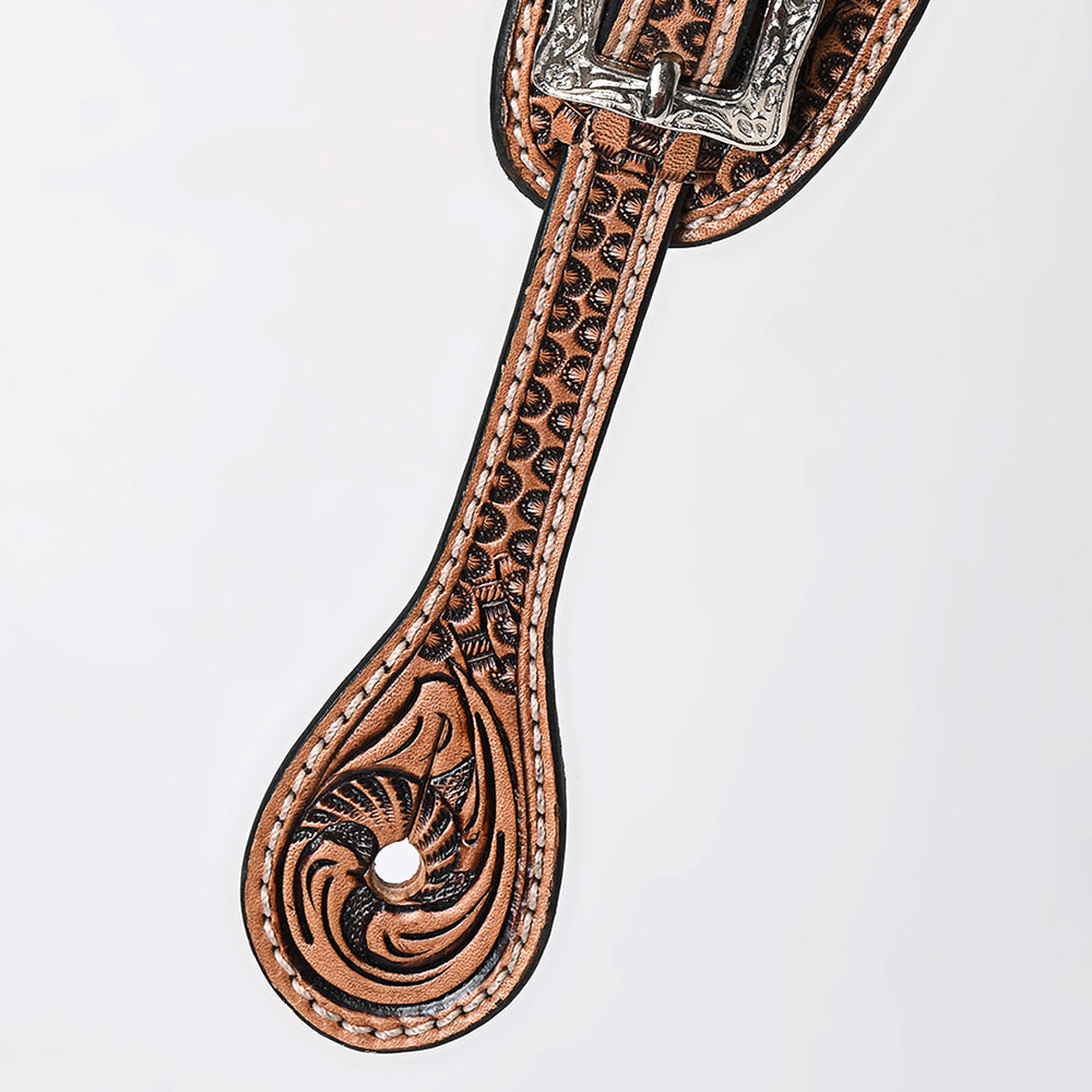 BER410-Western American Leather Spur Strap
