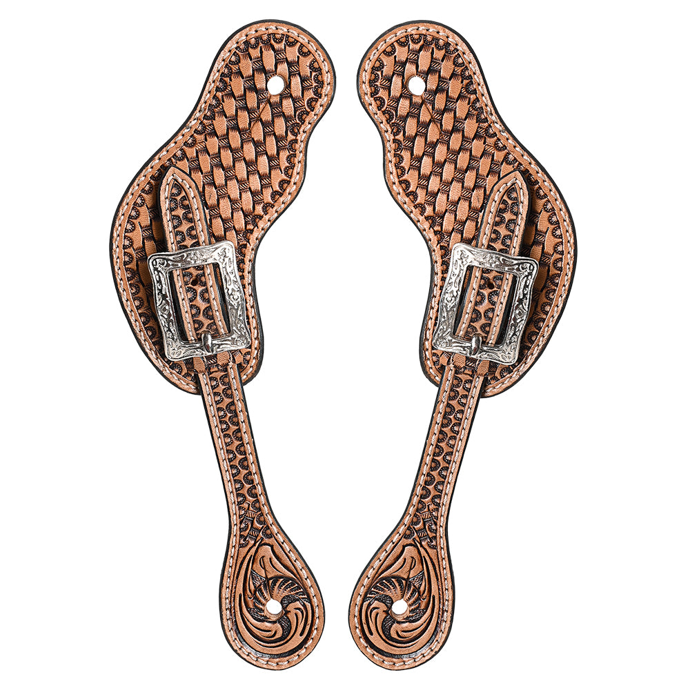 BER410-Western American Leather Spur Strap