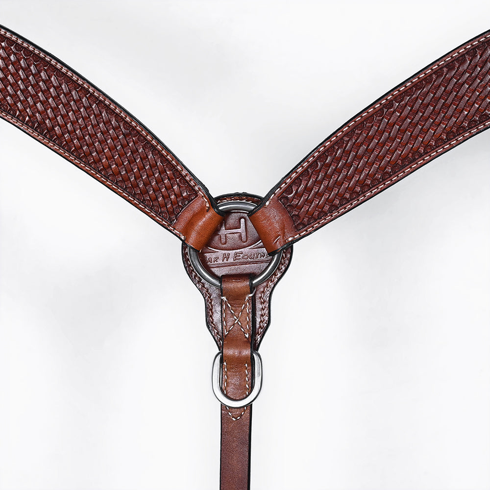 BER411-Western Leather Breast Collar