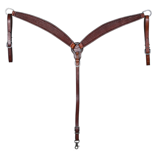 BER411-Western Leather Breast Collar